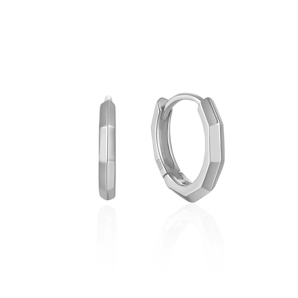 Polygon 925 Sterling Silver Earring Cartilage