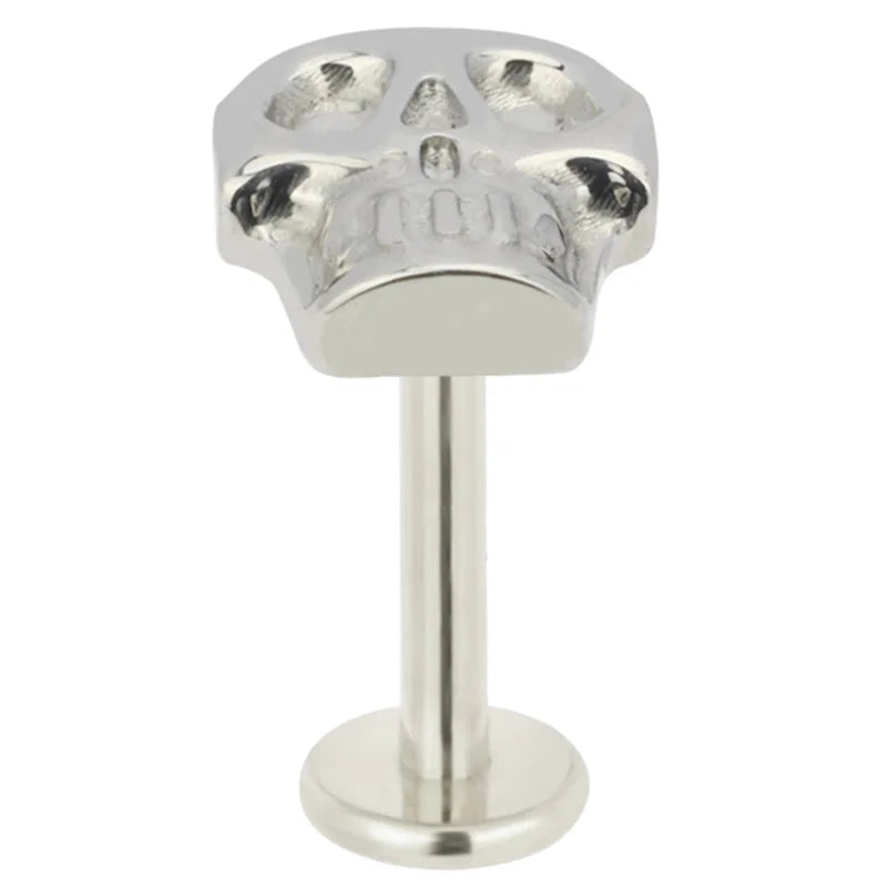 Titanium Gothic Skull Labret