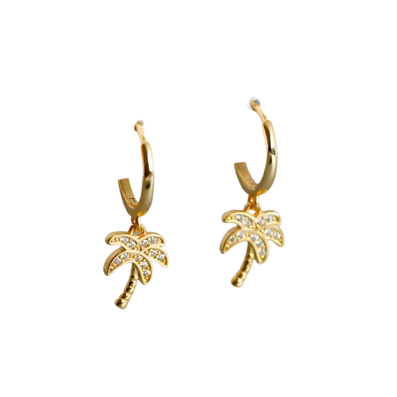 Gold Plated Shimmering CZ Palm Clicker Hoop