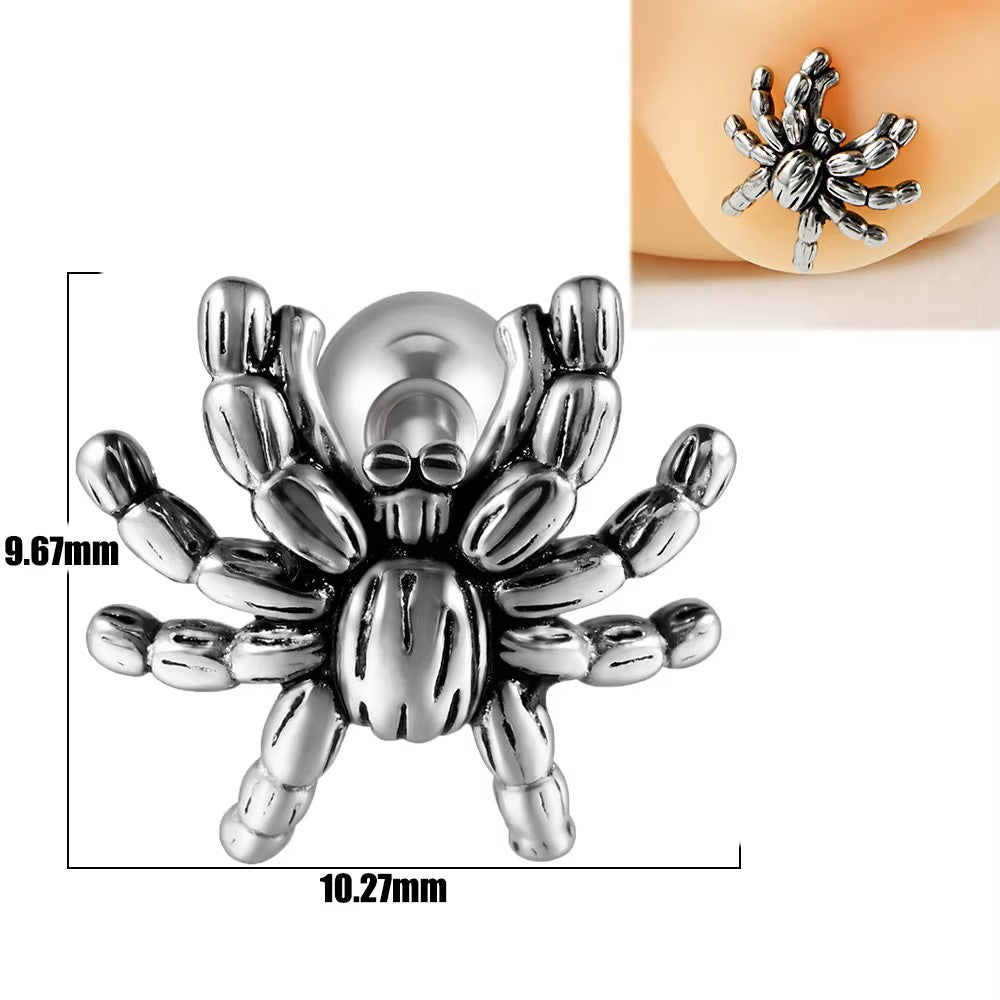 Stainless Steel Ball Backed Tarantula Spider Studs