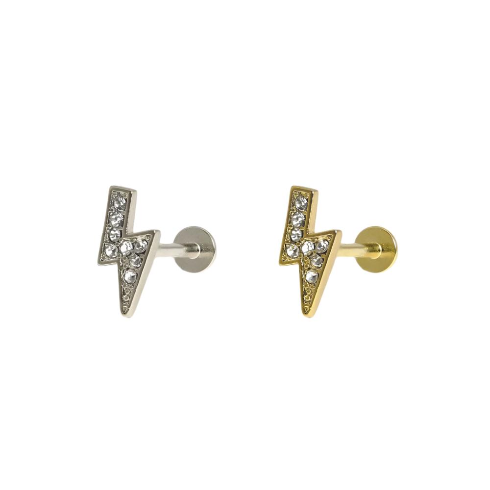 Lightning Bolt Crystal Labret