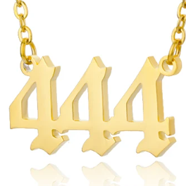 Stainless Steel Angel Number Necklace 444