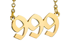 Stainless steel Angel Number Necklace 999