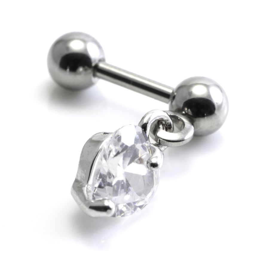 Crystal Heart Hanging Bar