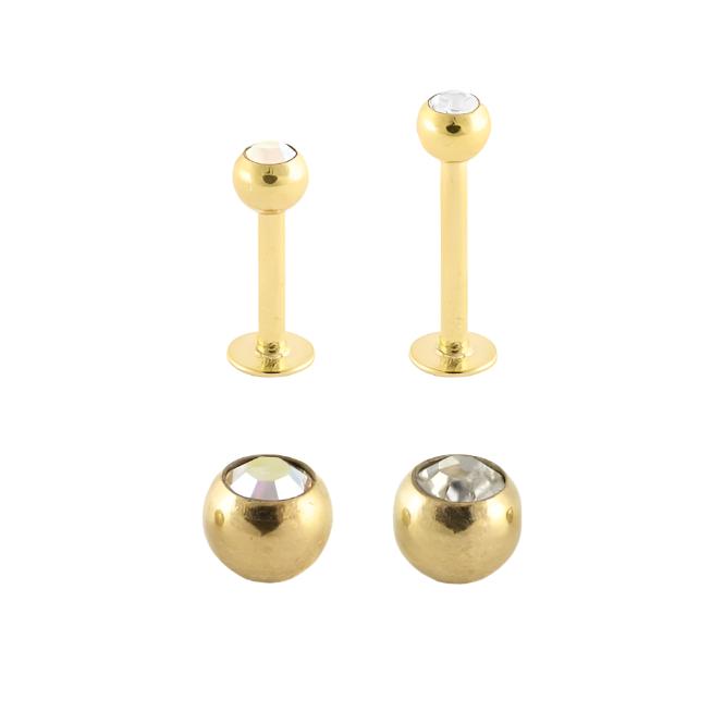 Sturdy PVD Gold Labret Stud