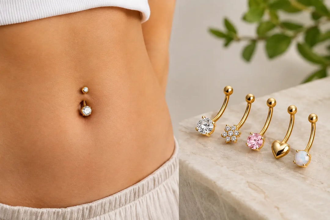 Best 18k Gold Belly Bars for Everyday Style