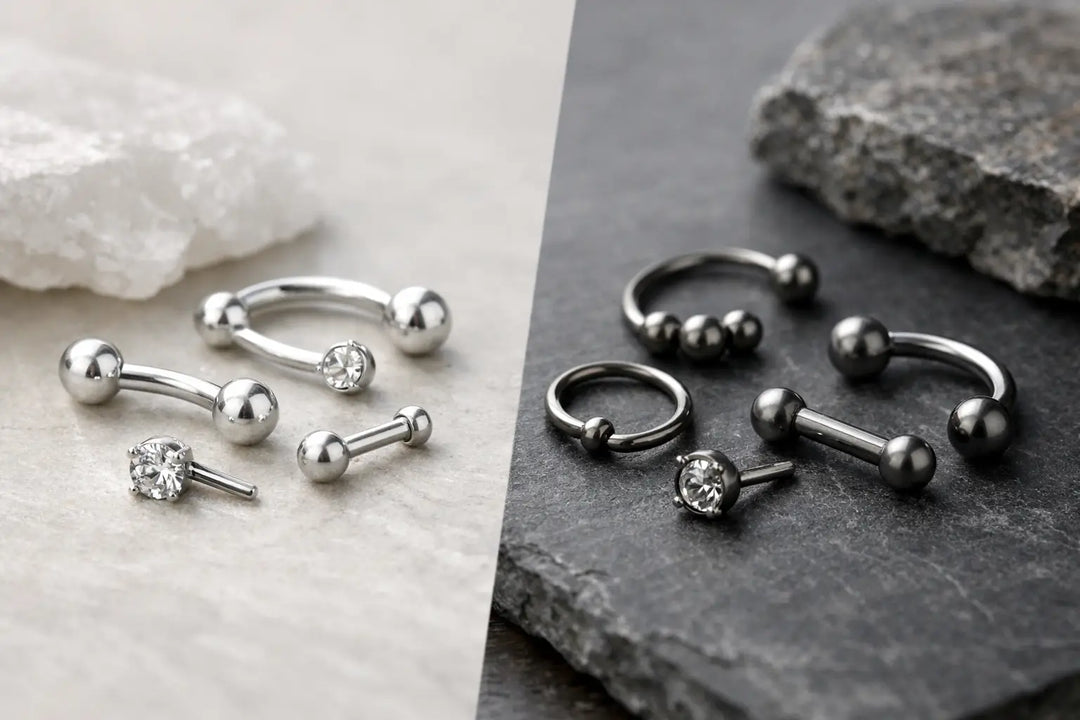Sterling Silver vs Titanium for Body Jewellery