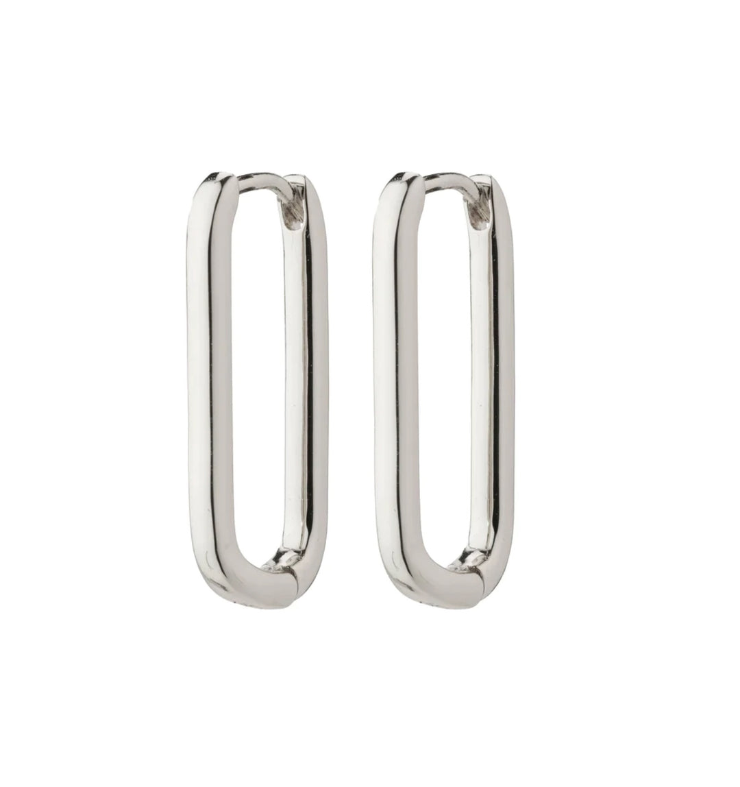 Square Edge Large Drop Earrings