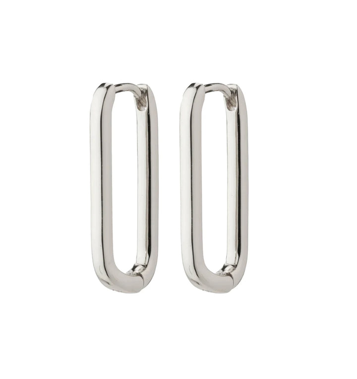 Square Edge Large Drop Earrings