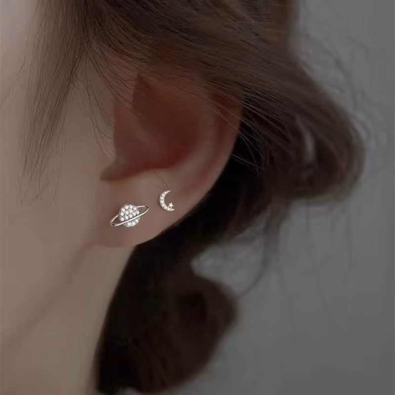 Silver Plated Solar Ear Studs