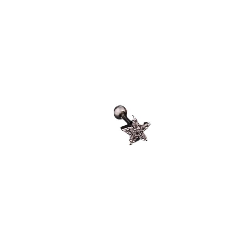 Stainless Steel Glittering Star Stud