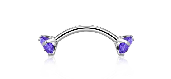 Titanium Internally Threaded Eyebrow Bar.