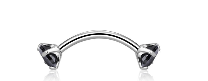 Titanium Internally Threaded Eyebrow Bar.
