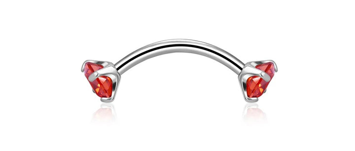 Titanium Internally Threaded Eyebrow Bar.