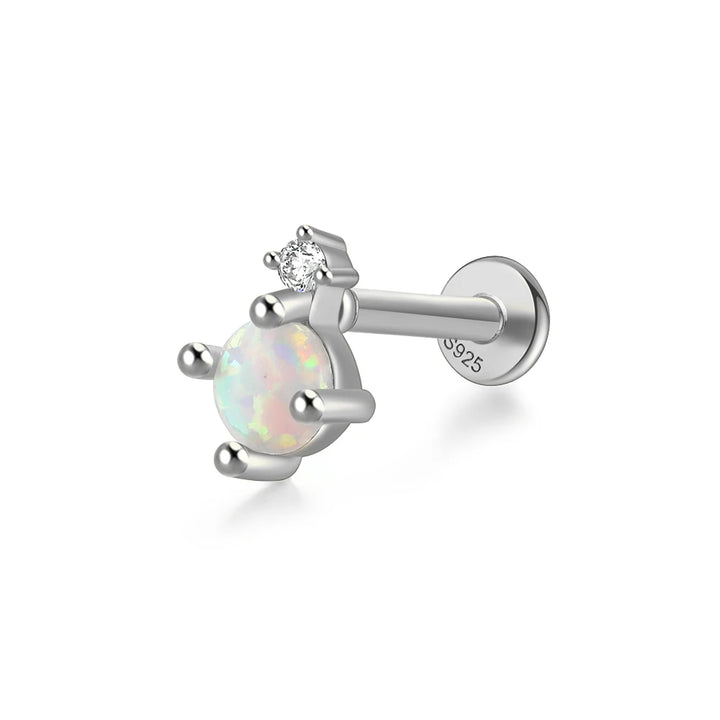 Moon shadow Sterling Silver Opal Labret Stud