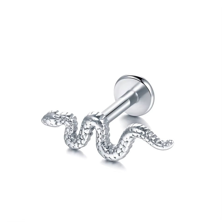 Stunning Snake Titanium Labret Stud