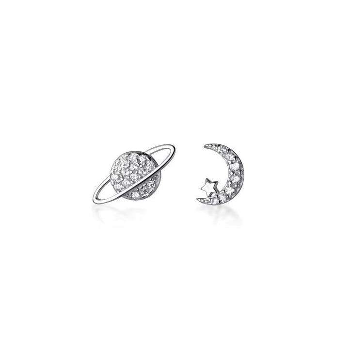 Silver Plated Solar Ear Studs