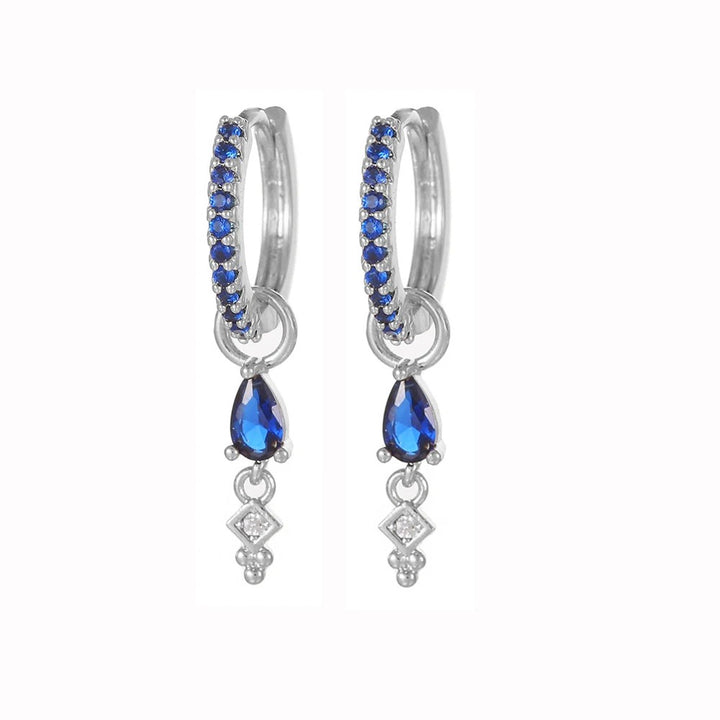 Stainless Steel Water Drop Pendant Earrings