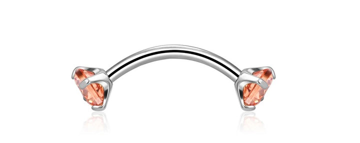 Titanium Internally Threaded Eyebrow Bar.