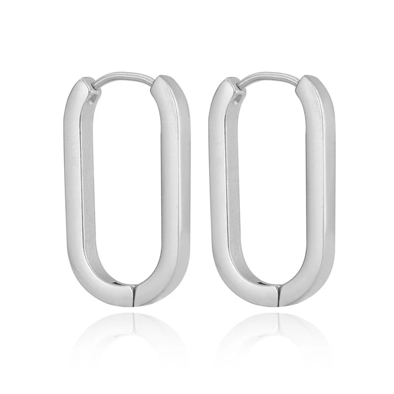 Drop Hoop Clicker Earrings