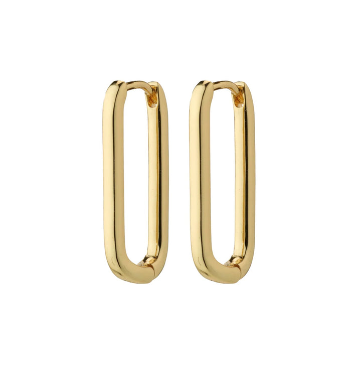 Square Edge Large Drop Earrings