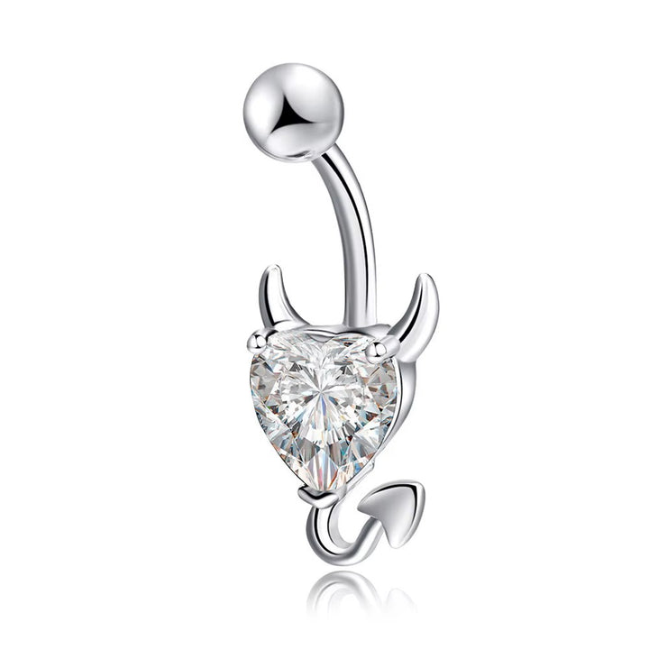 Little Devil CZ Surgical Steel Belly Bar