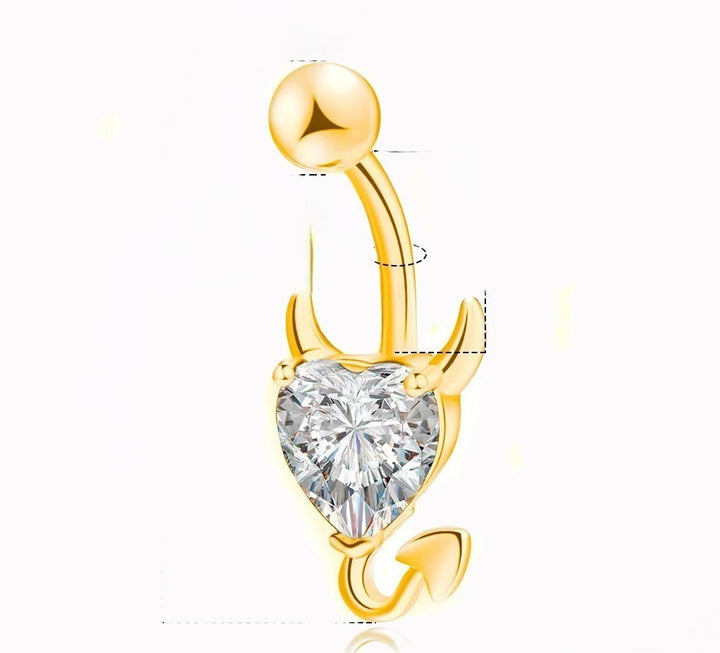 Little Devil CZ Surgical Steel Belly Bar
