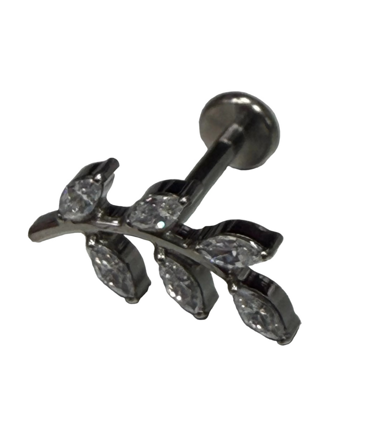 Titanium CZ Flat Backed Stud