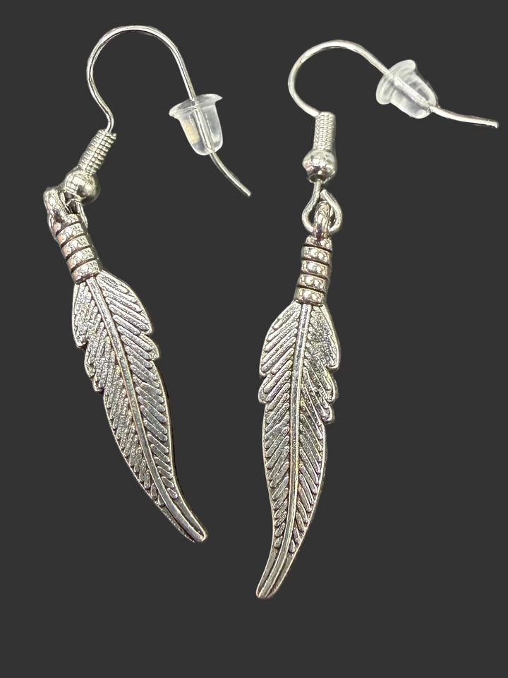 Feather Drop Earrings