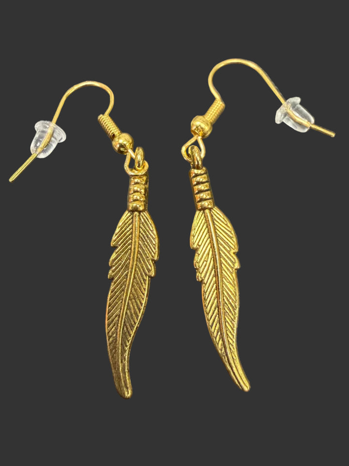 Feather Drop Earrings