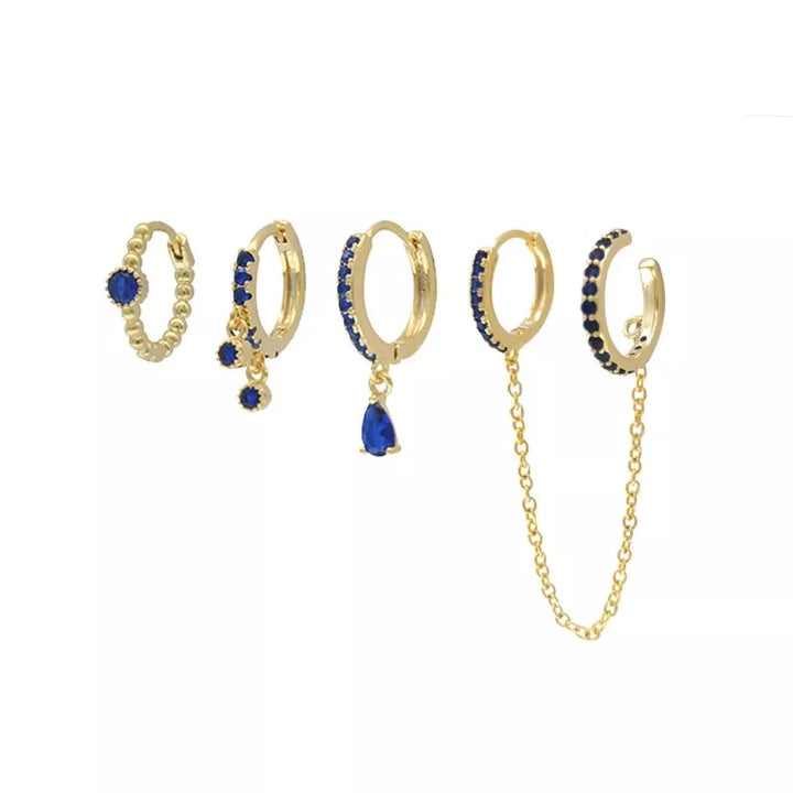 18k Gold Plated Jewelled Earring Set