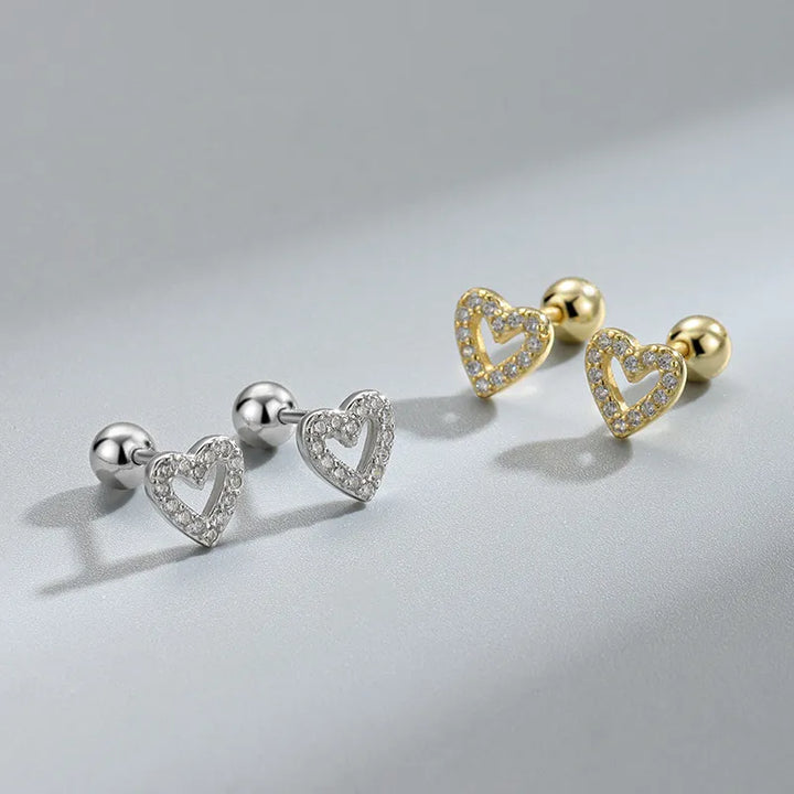 Open Heart shimmer style stud