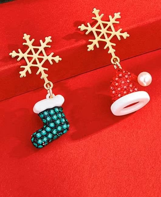 Christmas Earrings With Push On Backs.