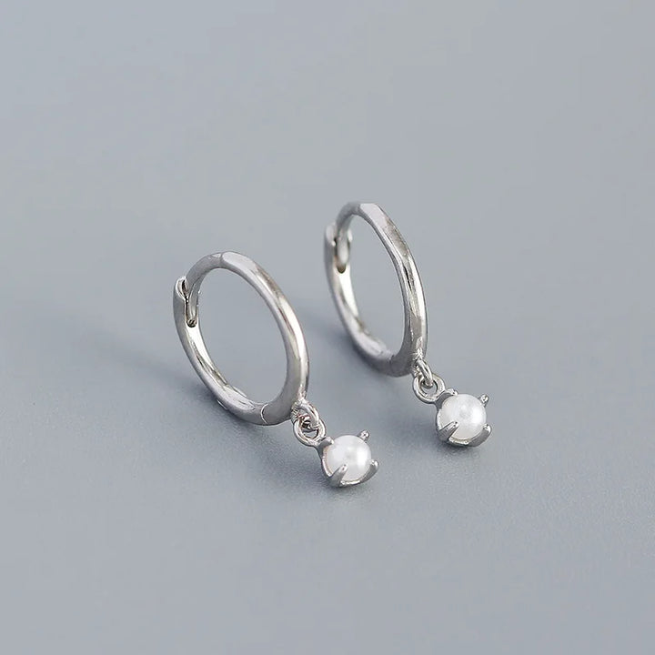 Cresting Wave Pearl Drop Earrings