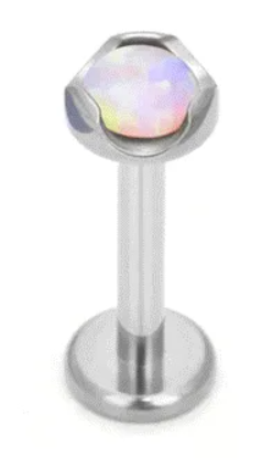 Titanium  Opal Style Labret  Stud