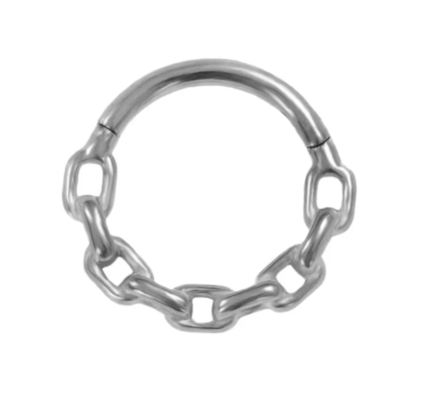 Stainless Steel Hinged Chain Hoop – London Loves Body Jewellery