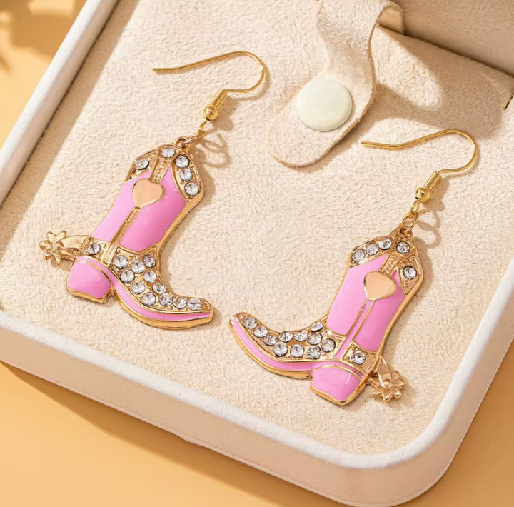 Cowgirl Boot Drop Earrings