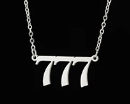 Stainless Steel Angel Number Necklace 777