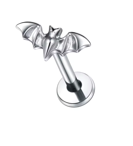 Titanium Bat Flat backed Studs