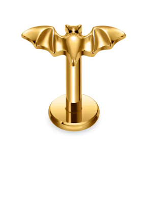 Titanium Bat Flat backed Studs