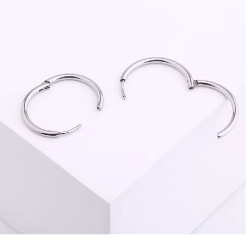 Titanium Hinged|Hoop Clicker Earrings