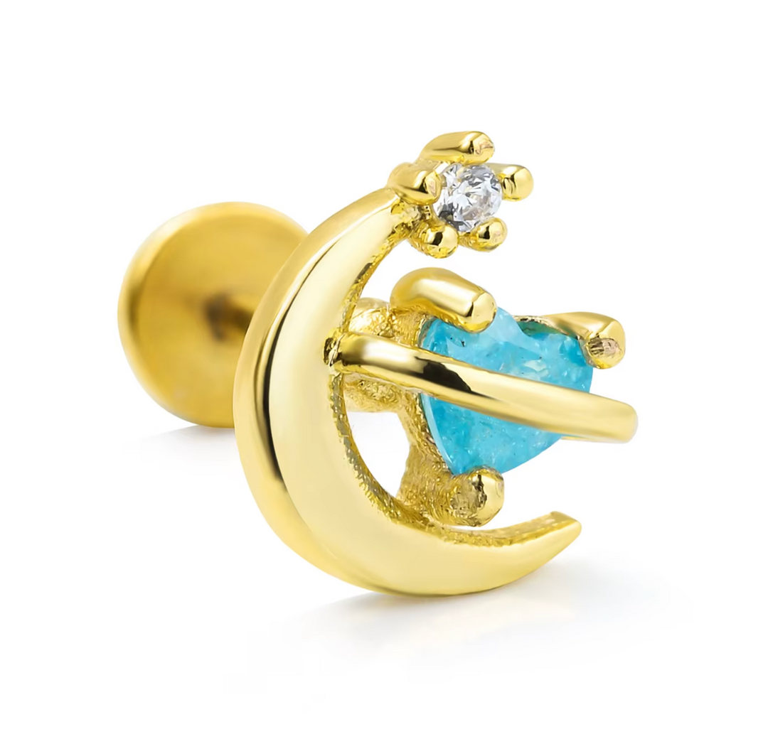 Titanium Solar System Flat Backed Stud