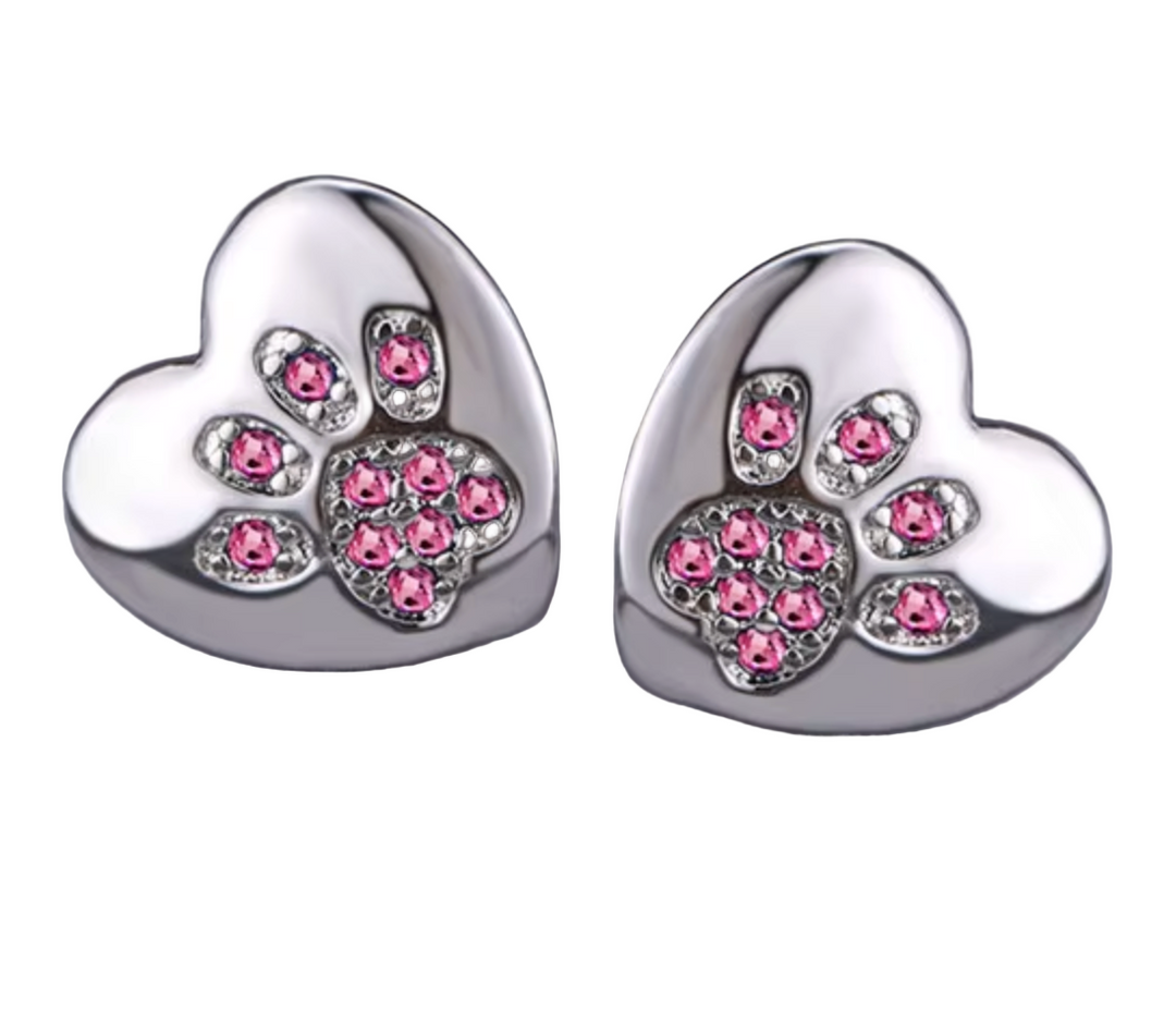 Paw Print Ear Studs