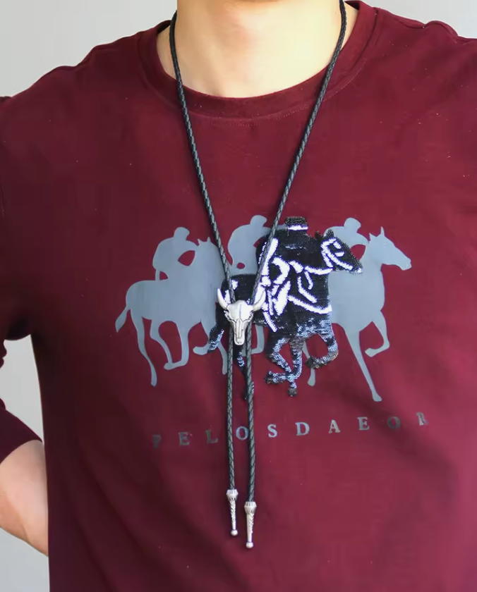 Vintage Western Cowboy Bolo Tie