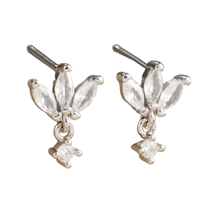 Stainless Steel Horse Eye Zircon Small Stud Earrings
