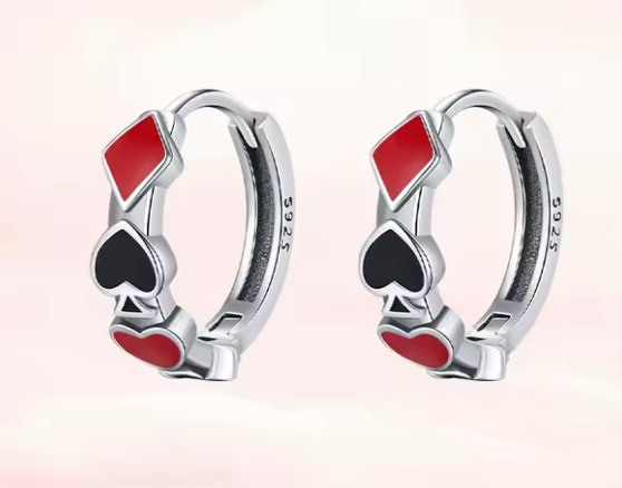 Sterling Silver High Roller Clicker Hoop Earrings