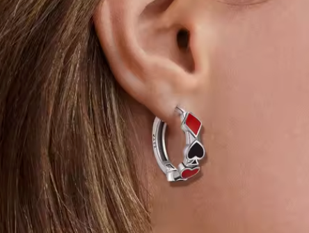 Sterling Silver High Roller Clicker Hoop Earrings
