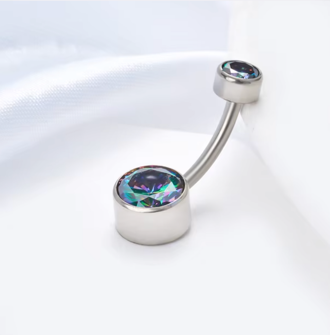Sparkling Titanium Belly Bar