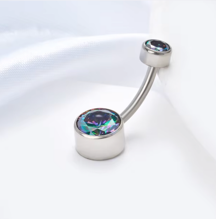 Sparkling Titanium Belly Bar