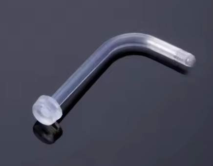 Invisible Acrylic  L Shape Nose Stud